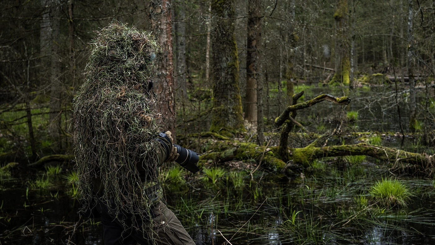 outdoor-photography-ghillie-bird-spotting-swamp-poland